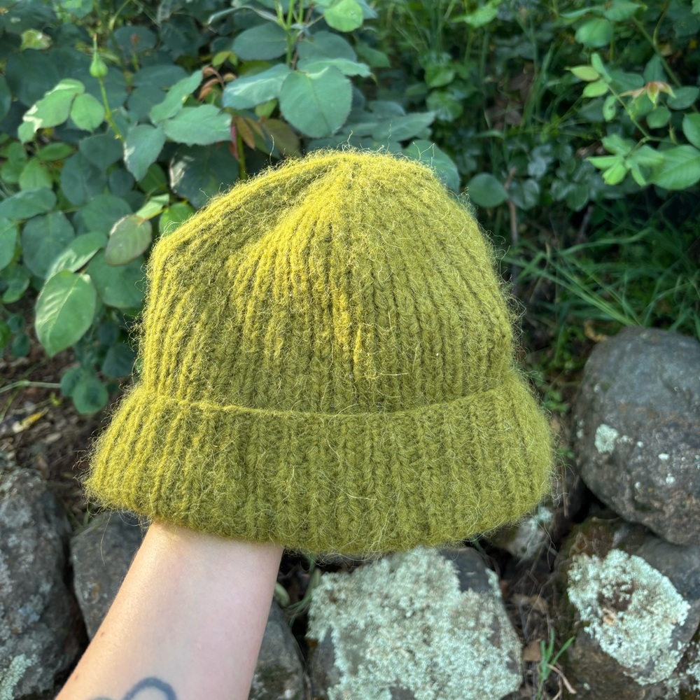 MINGA 100% Alapaca wool beanie in Matcha One Size